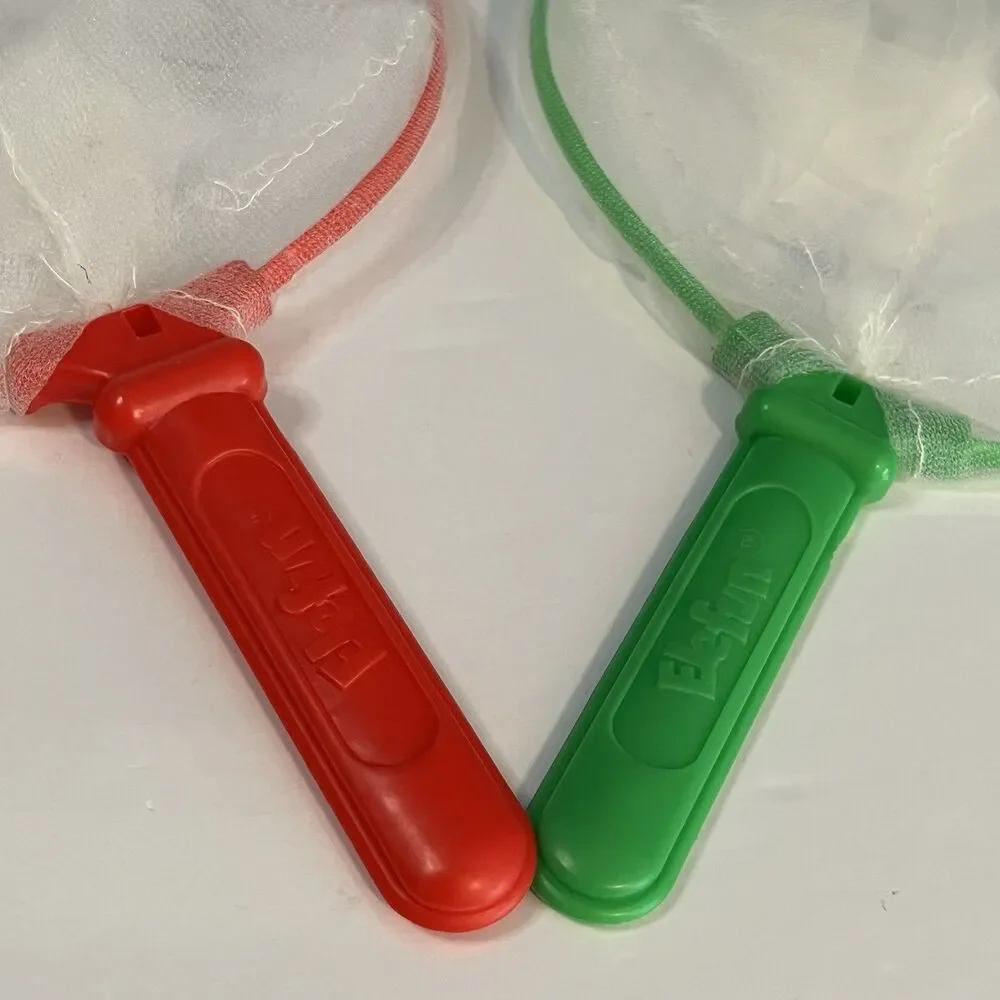 Elefun Replacement Catcher Nets Hasbro 2002 Green & Red Mesh Clean